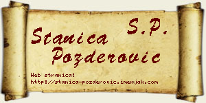 Stanica Pozderović vizit kartica